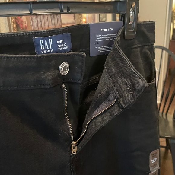NWT GAP women’s Classic Straight leg stretch denim jeans 14 Short black - Picture 9 of 10